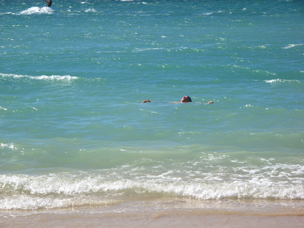 Jason in the water at Baldwin Beach, Maui.