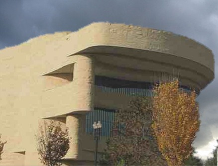 Stormy skies over the American Indian Museum.