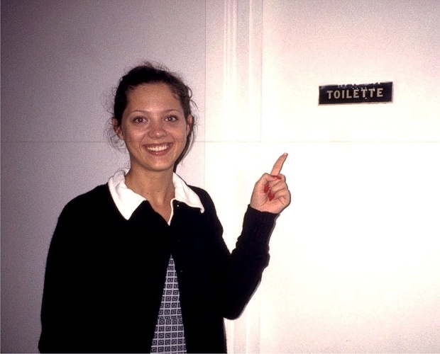 Karen was tickled by the signs in French.