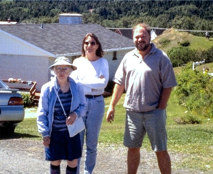 Mom, Mary and Paul on the way to Perc&eacute; Rock.