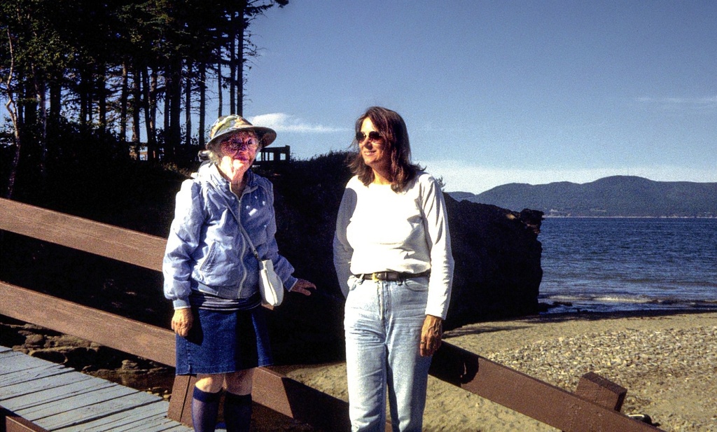 Mom and Mary at Perc&eacute; Rock.