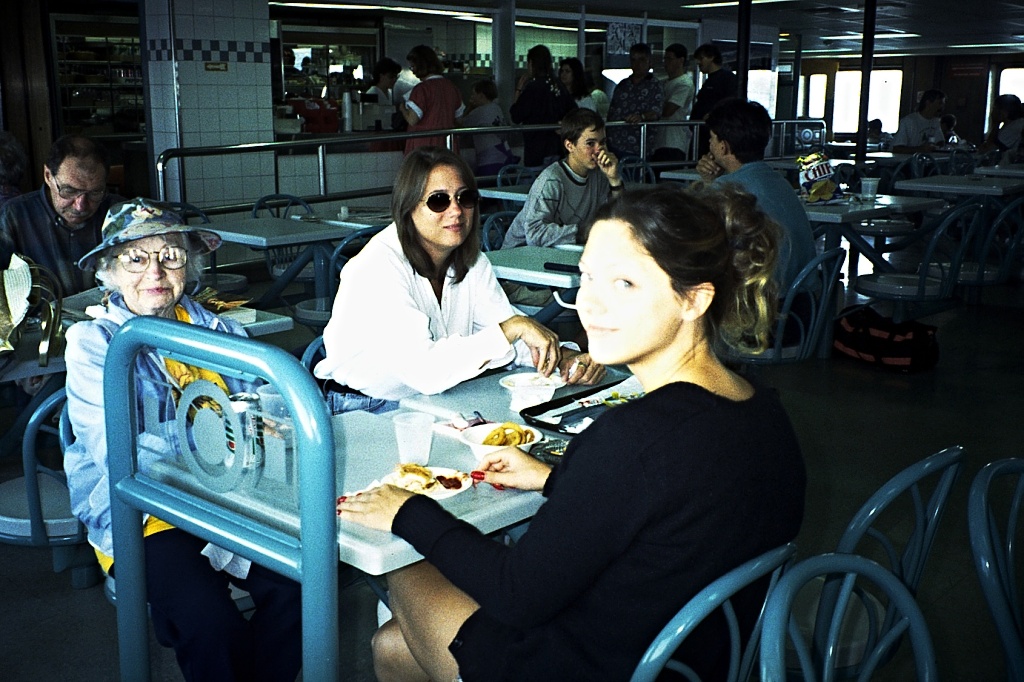 Mom, Mary and Karen aboard the ferry.