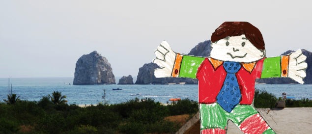 Flat Stanley at Cabo San Lucas.