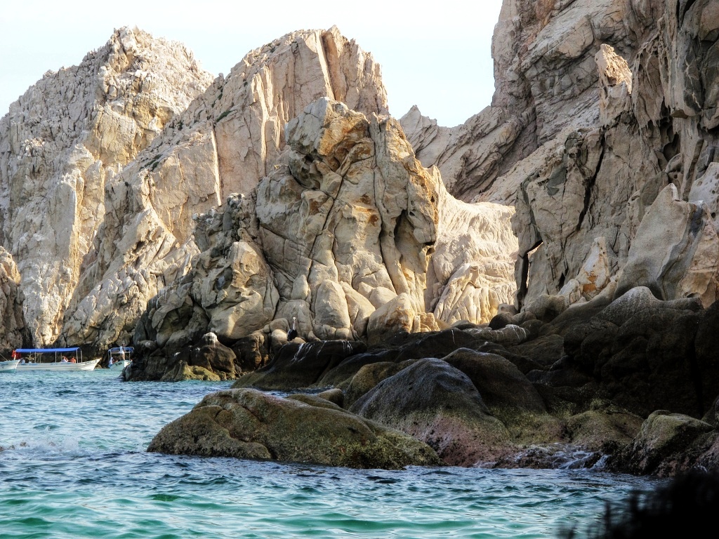 Carved granite at Land's End.
