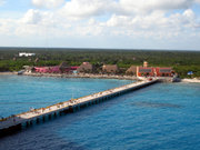 A long walk on Costa Maya's long pier.