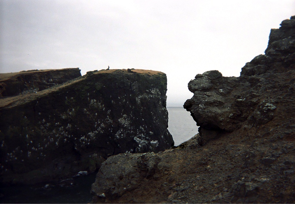 Craggy coastline.