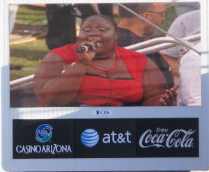 The gospel singer stretched to wide-screen proportions.