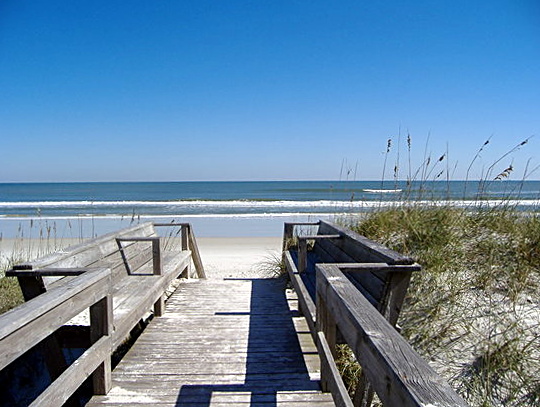 Walkway to Crescent Beach, Florida